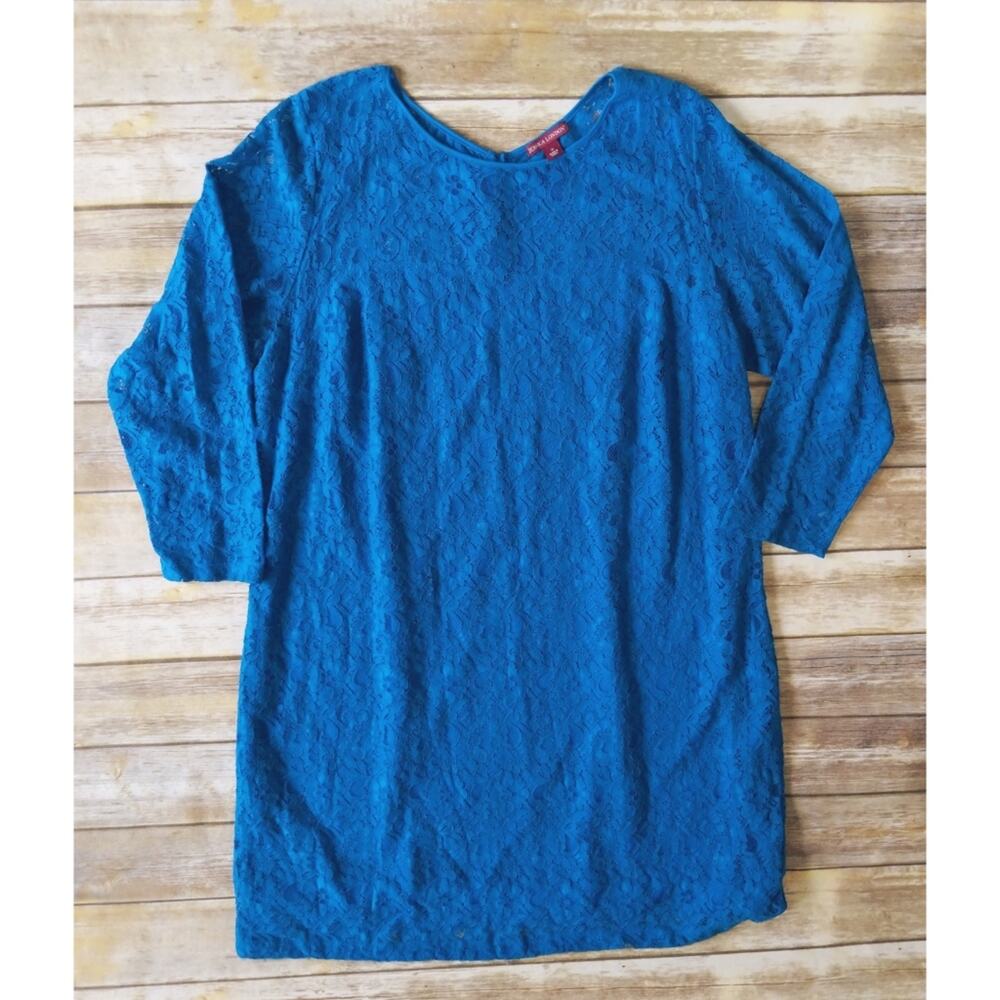 Jessica London Lace Blue Dress Sz 26